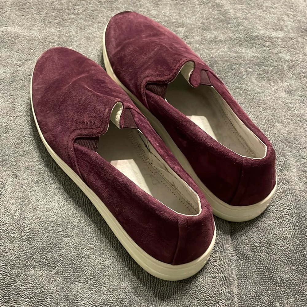 Prada Plum Purple Women’s Suede slip on shoes size EUR 37.5 / US 7.5 - 8